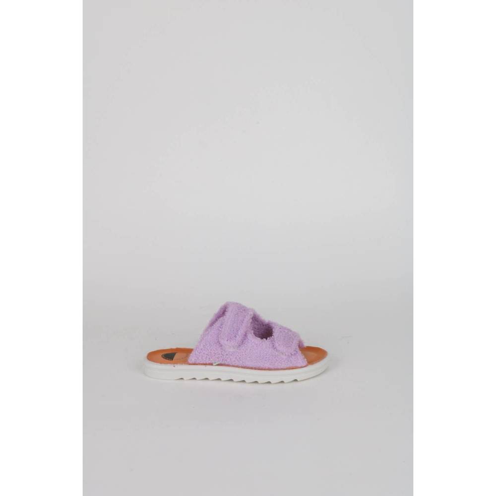 NEW INTENTIONALLY BLANK women's blink terry recycled sandals in lilac